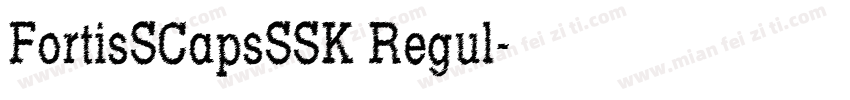 FortisSCapsSSK Regul字体转换